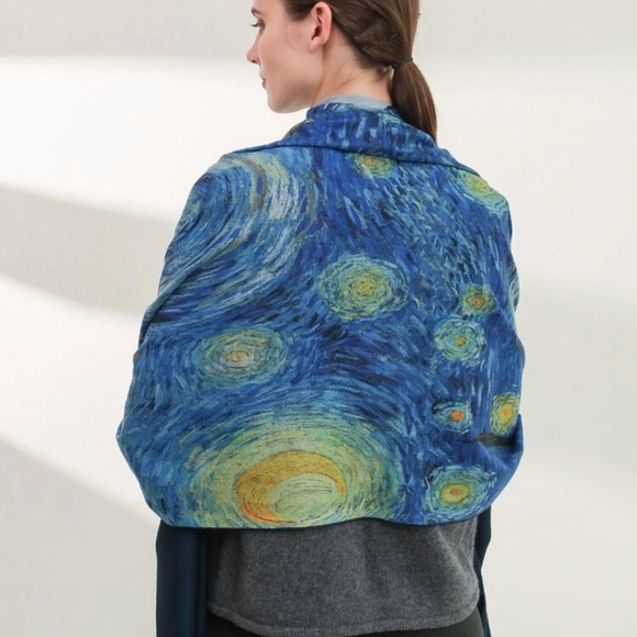 RESTOCK Gogh Starry Night Shawl Scarf - Picture 2 of 7
